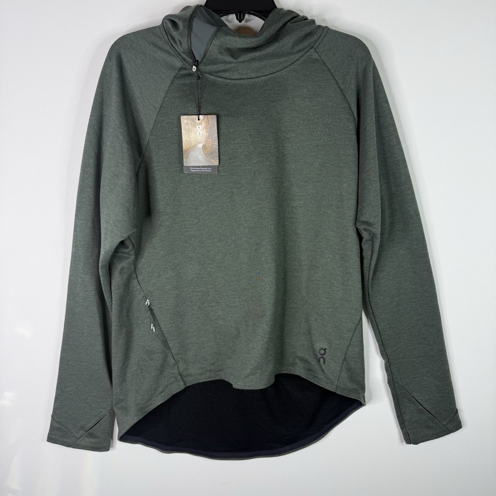 On Cloud Green Running Hoodie NWT pockets Large